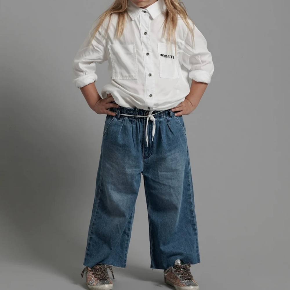ONE TEASPOON Girls Bonnie Denim Pants Sz 8-9